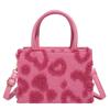 Large capacity portable travel sweet cute girl love makeup tote bag women's plush shoulder messenger bag