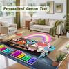 Crystal Velvet Square Rug Custom NameAmazing World of Gumball Pattern Non Slip Home Floor Decor Rug