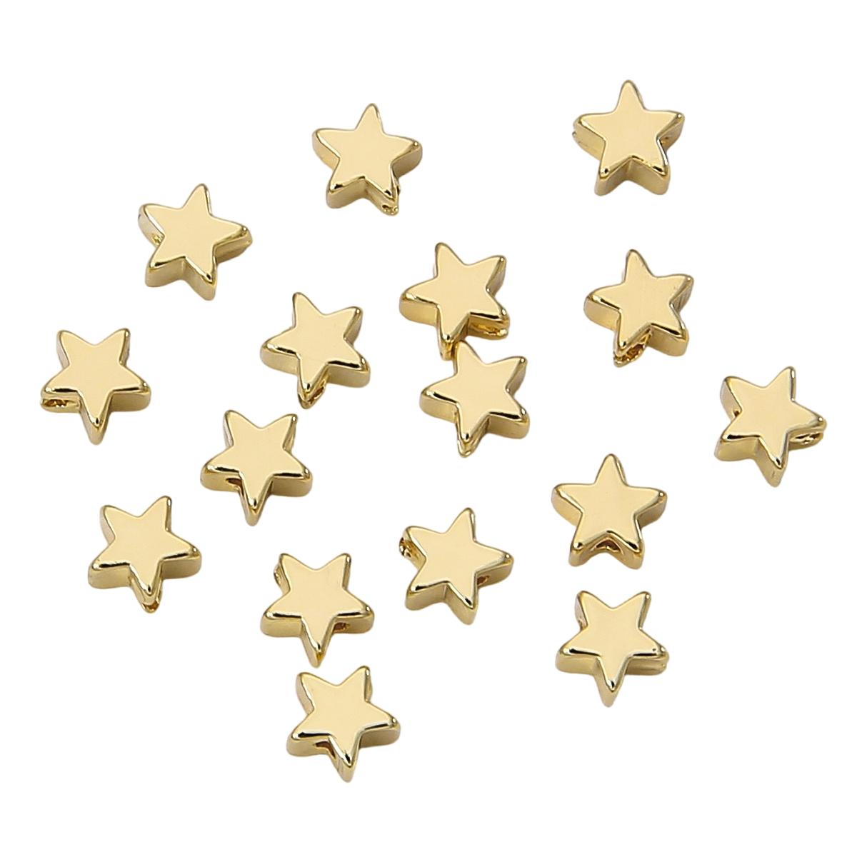 

Медные бусины с пентаграммой для самостоятельного изготовления ювелирных изделий, аксессуары для рукоделия 5mm