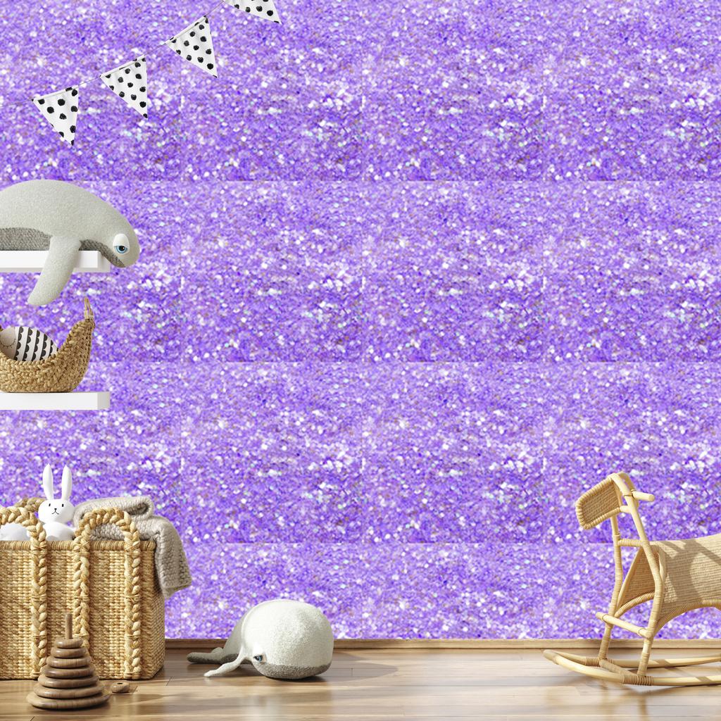 Lavender, Purple, Blue and White Glitter Wallpaper 50x1000
