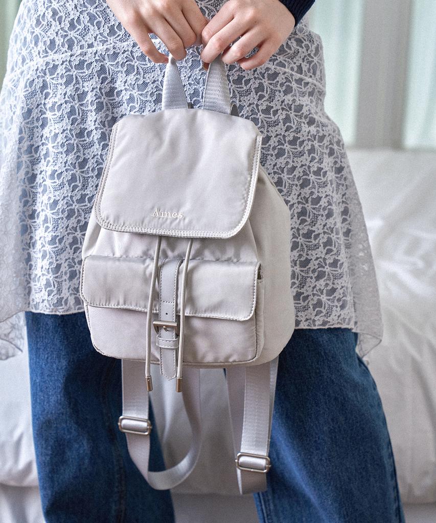 Ames-Worldwide Basic Logo Backpack Silver