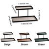 Large Capacity Double Layer Vanity Tray Rectangular Cosmetics Storage Rack Dresser Tray  Entryway