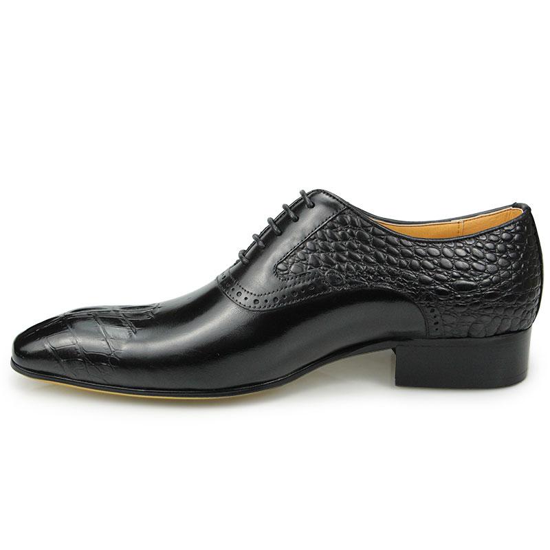 Fashion Factory Men Shoes Genuine Leather Handmade Lace Up Oxford Dress Wedding Business Office Luxury Printing Customized Fashion Shoe