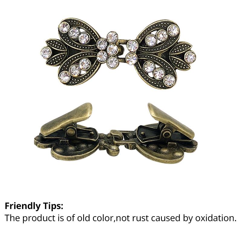 1PC Waist Fixed Brooch Vintage Rhinestone Sweater Clasp Clothing Accessories Cloak Buckle Collar Clip Clothes Alloy New Women
