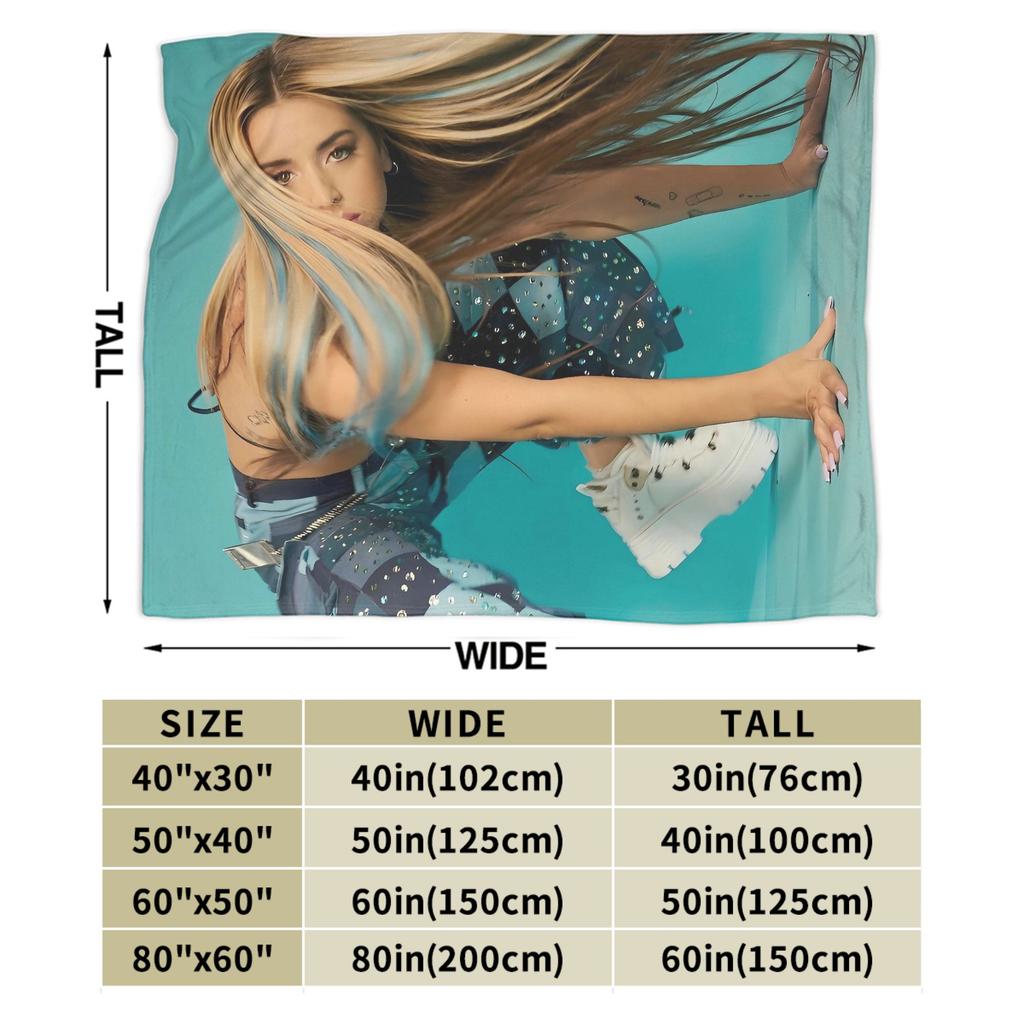 L-Lolas I-Indigos Spanish Singer Blanket Soft Print Plush Throw Blanket For Couch Bed Decorative Flannel Bedspread Bed Cover