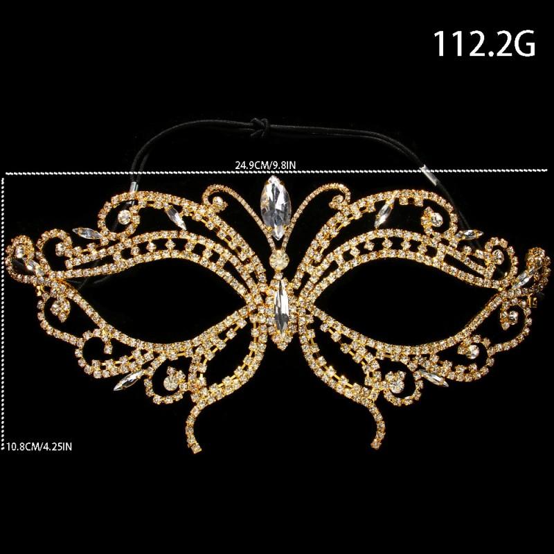 Butterfly Rhinestone Face Mask Halloween Party Costume Photo Prop