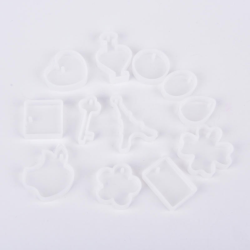 12Pcs/Set Holes Key Waterdrop Silicon Mold Mould Resin Jewelry Making Diy Craft