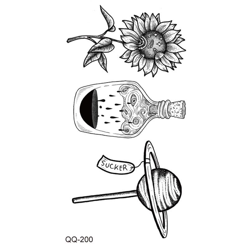 New Style Waterproof Temporary Tattoos: Floral, Butterflies & Lion Designs - Mix & Match Set