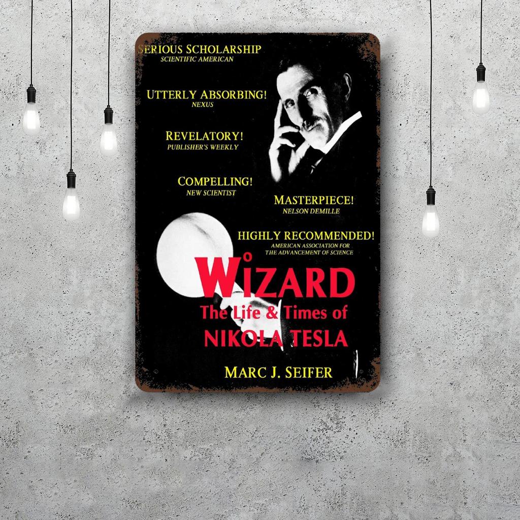 Nikola Tesla Vintage Tin Sign Home Decor Wall Decor Art Wall Mural Room Decoration Decor Retro Metal Sign Plate Bar Posters