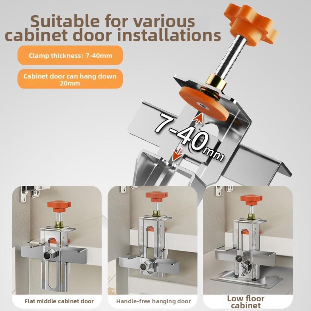 Stainless Steel Door Alignment Jig Kitchen Cabinet Installation No-nail Installation Supports Low-height Doors