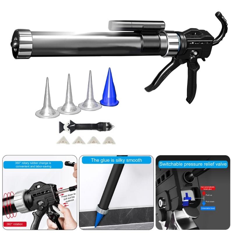 Ergonomic Silicone and Acrylic Applicator with Adjustable Pressure Cartridges Guns for DIY and Industrial Projects