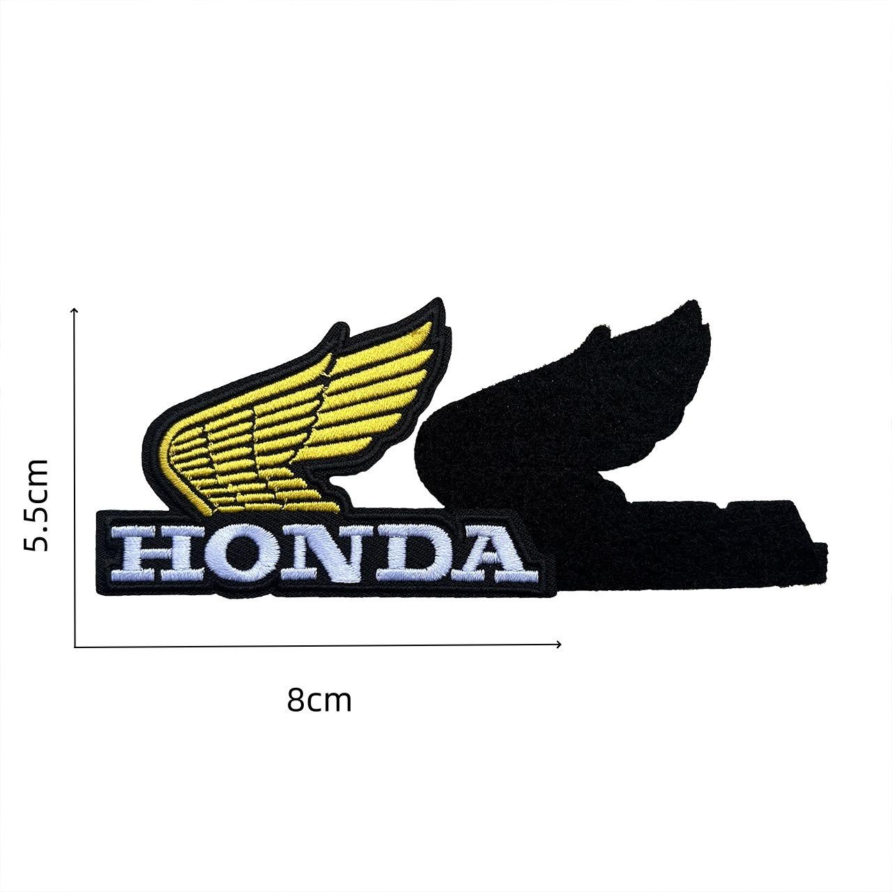 Honda Custom Embroidered Velcro Fabric Patch Iron on Brand Motorcycles Riders Clothes Patches DIY Badge Bag Decoration Accessory