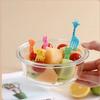 Animal Farm Fruit Fork Mini Cartoon Children Snack Cake Dessert Food Pick Toothpick Bento Lunches Party Decor Random Color