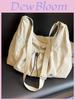Nylon Shoulder Bag For Women With Wrinkled Dimple Design And Zipper Closure For Casual Travel