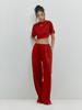 MEENDERI Slit String Jogger Pants – Red