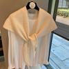 Brushed Knit Triangular Scarf Shawl - Plus Size, Warm, High-End Feel for Autumn/Winter