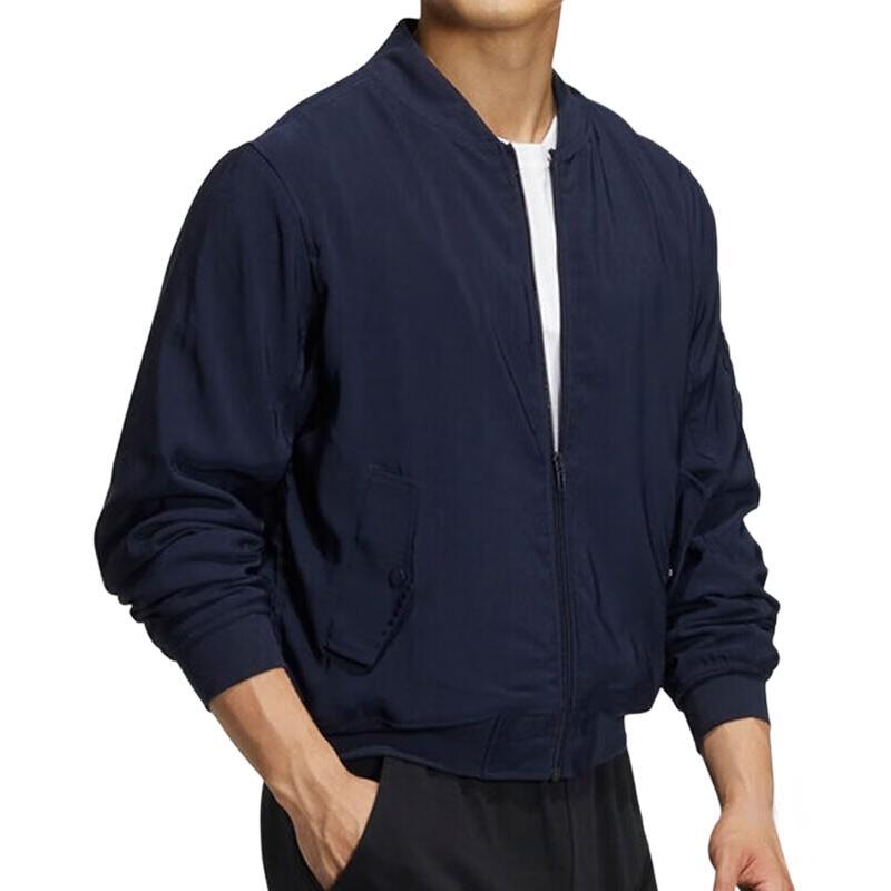 Adidas Jackets Men's Dark Grey Navy Blue Baseball Collar Moderate Other HS3407