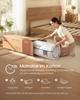 VASAGLE Mattress, 140 X 200 Cm, Double Mattress Made of Gel Memory Foam, Medium Firm, H3, 7-Zone Support, Breathable, Removable