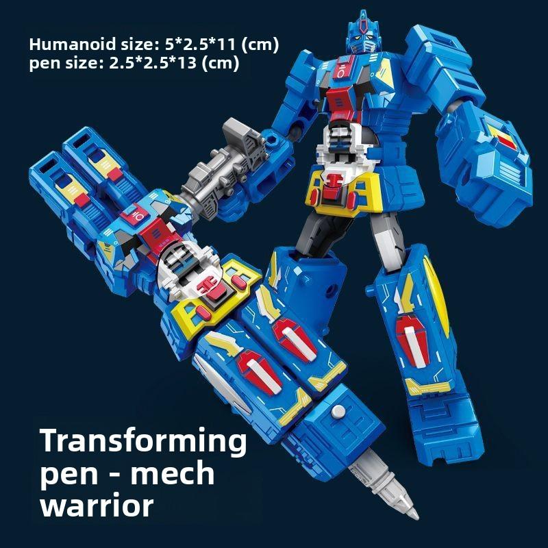 2IN1 Transformation Robot Toy Deformable Ballpoint Pen Rotary Joint Robot Deformation Action Figure Model Toys Deformed Robot