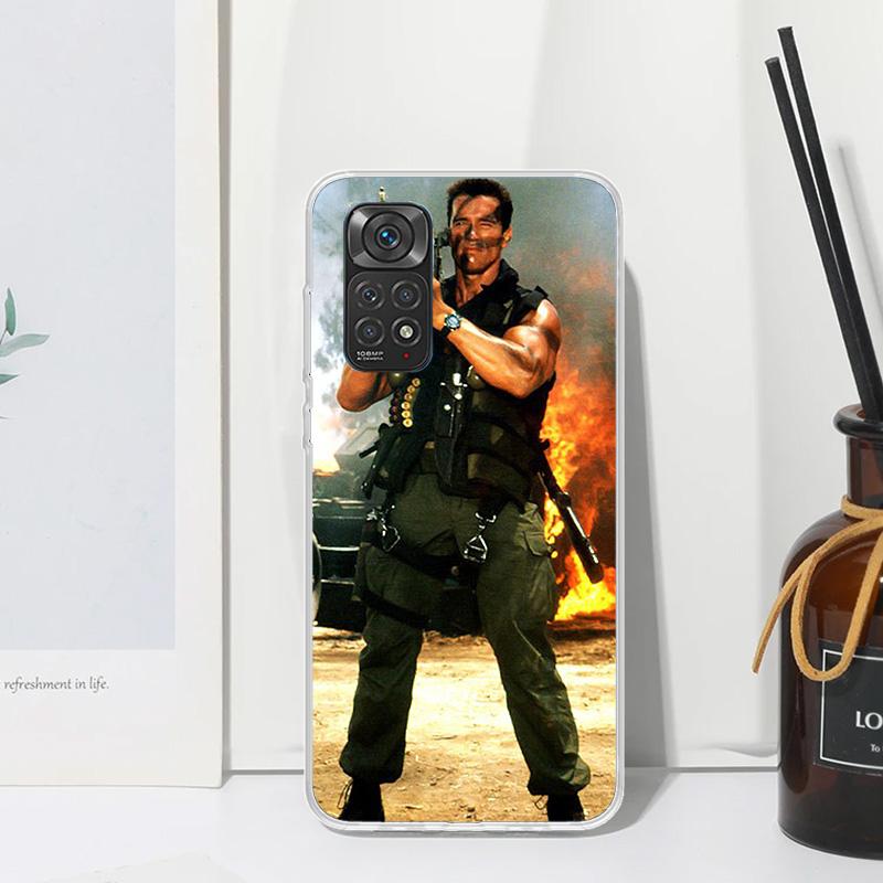 Arnold Schwarzenegger Terminator Phone Case For Xiaomi Redmi Note 13 14 12S 11S 10S 12 11E 10 Pro Plus 11T 9S 9 8T 8 7 Art Funda
