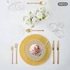 100 Pieces Round Charger Plates Set, Elegant Gold Charger Plates for Wedding Birthday Party Dinner Banquet Event Table Decor