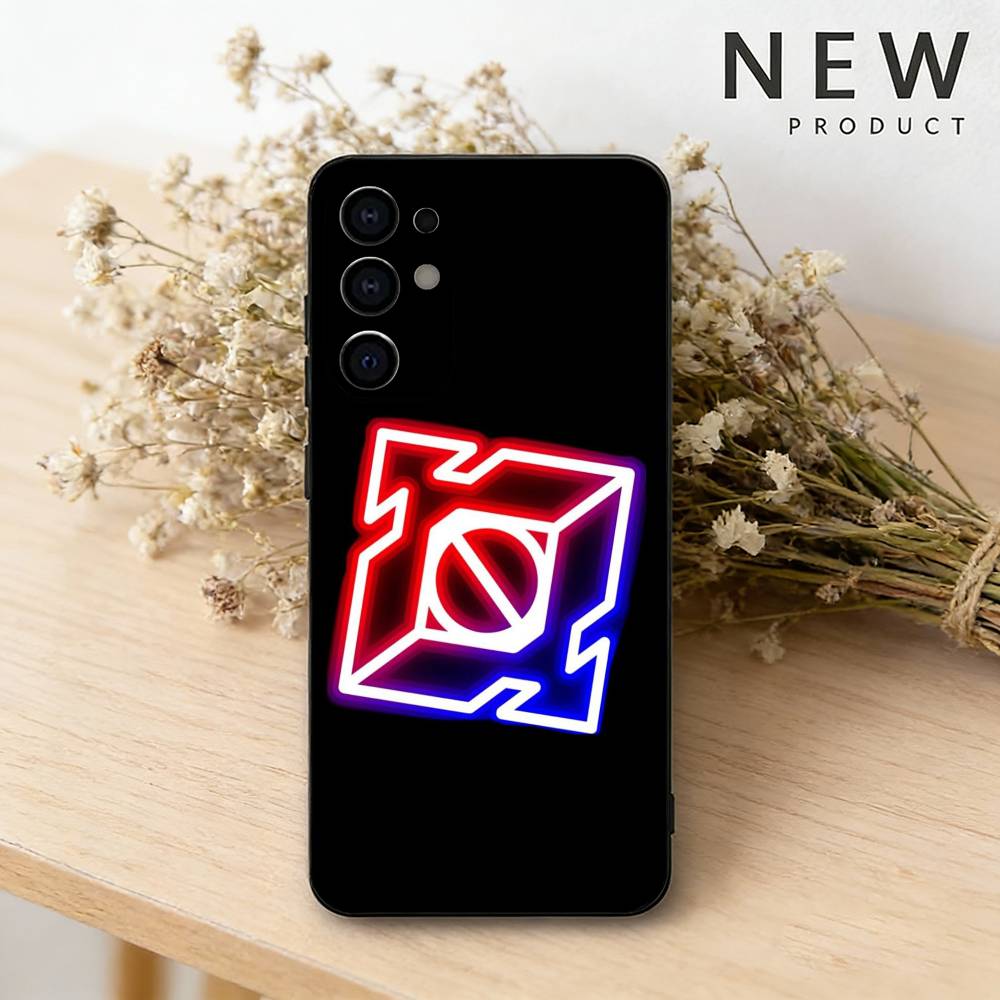 G-Geometry Dash Game Phone Case For Samsung S26,25,24,23,22,30,21,10,9,Ultra,Plus,Lite Black Soft Case