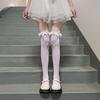 Black Hottie Pure Wind Over Knee Stockings Sweet Lace Lolita JK Stockings Cute Bow Calf Socks