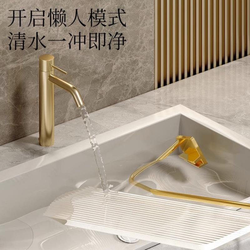 Bathroom Shelf Toilet Light Luxury Wash Desk Acrylic Gold Toilet Toilet Towel Storage No punching