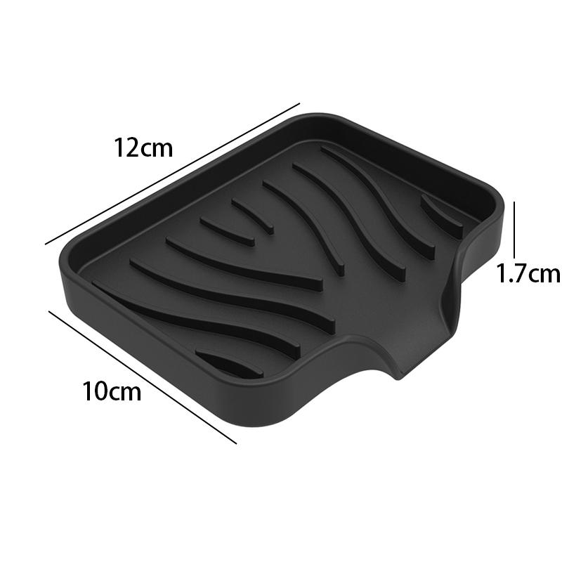 Silicone Drain Soap Box Anti-slip Soap Tray Dishes for Bathroom Washing Table Soap Tray Free Punch Drain Rack BXFZH05