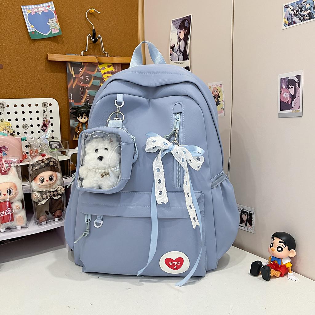 Style Backpack For Girls With Nylon Material And Large Capacity For School Use