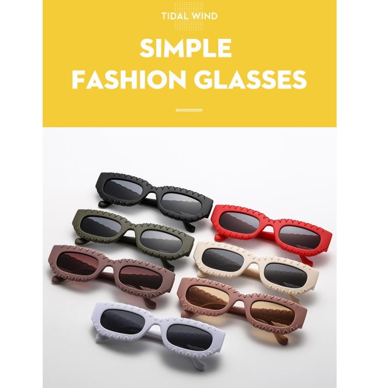 Women's sunglasses, men's and women's fashion square braided sunglasses