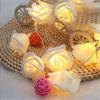 6M 40LED Rose Flower String Lights Battery Operated Foam Rose Fairy Garland Light for Home Bedroom Wedding Valentine's Day