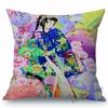 Floral Asian Girl Woman Japanese Geisha Art Sofa Pillow Case Japan Painting Beauty Goddess Home Decor Cotton Linen Cushion Cover