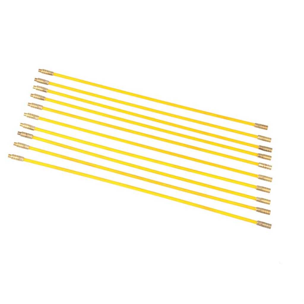 10 Stück 4mm Fiberglas Einziehband Kabel Elektro Fischband Zug- & Schiebe-Set