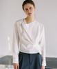 ANGELO BIANCO Cowl Neck Wrap Blouse