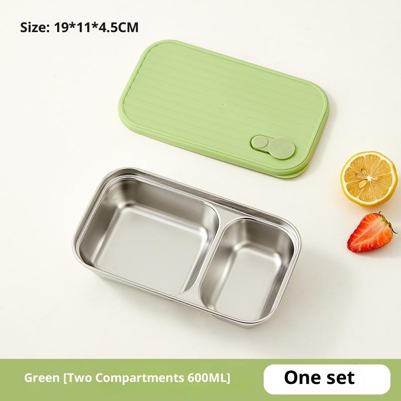 Stainless Steel Lunch Box 304 Bento Leak Proof Reusable Food Storage for Kids Work Meal Prep Travel 1530₽