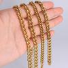 Meier Trendy ins punk style personalized hip-hop cuban link stainless steel necklace bracelet