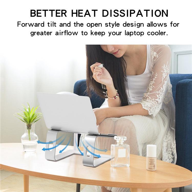 M-Shaped Laptop Cooling Stand with Desktop Riser