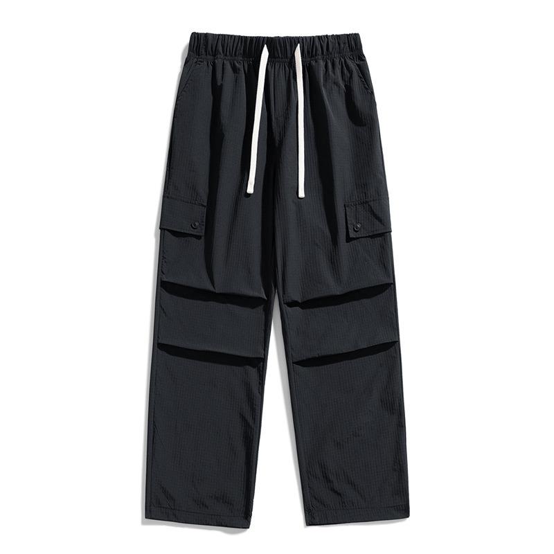 Spring and autumn new loose straight vertical versatile sweatpants men's trendy youth tooling casual pants