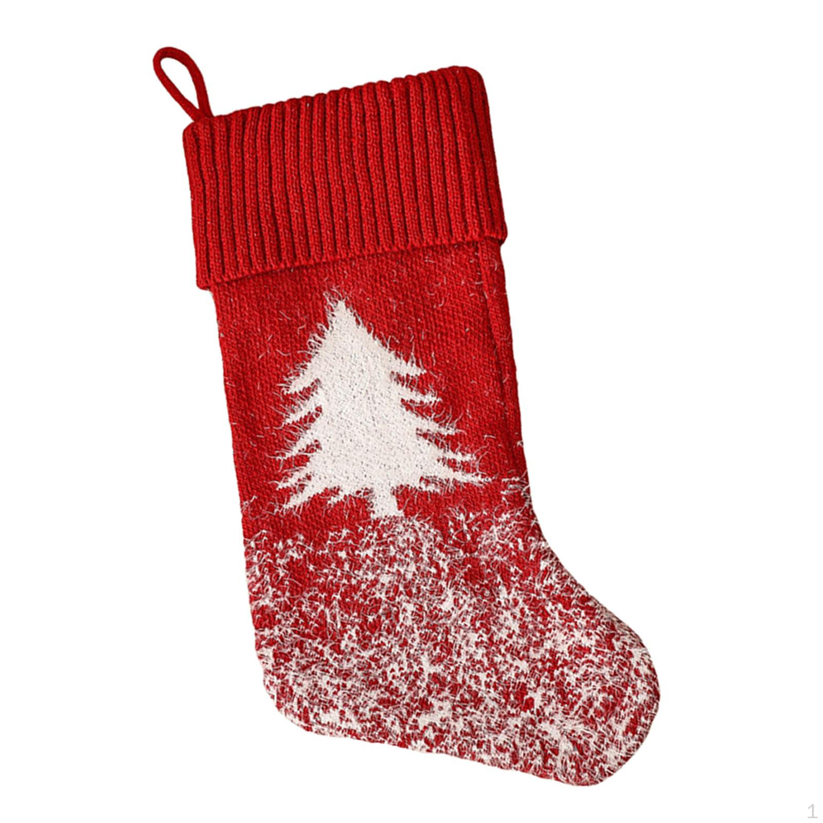 Christmas Stocking Year Decoration Ornament Stockings Red Socks Classic tree