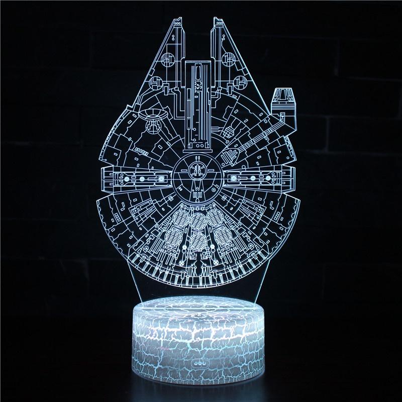 

3D Иллюзия Звездные Войны Ночник Игрушка Светодиодный Ночник Декор Комнаты Подарок День Рождения Style D