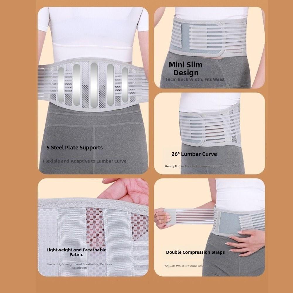 Anti Skid Mesh Lumbar Support Belt Adjustable Fitness Waist Protector Men