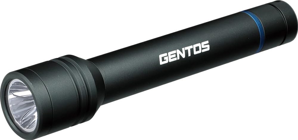 

GENTOS LED Flashlight 480 Lumens 3 Hours of Light Dustproof Water Resistant 1m Uses 2 AA Batteries Stella [Brightness / / / / Waterproof] ST-132D чорний