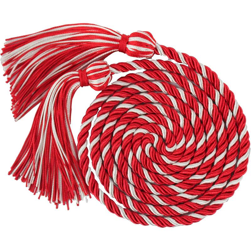 170CM Graduation Honor Cord Double Fringe Tassels Long Rope for Academic Ceremony Student Outfit Party Accessory
