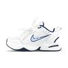Air Monarch 4 Synthetic Leather, Leather Slip Resistant Low Top Chunky Sneakers Unisex White Blue 415445-102(Team47-M4)