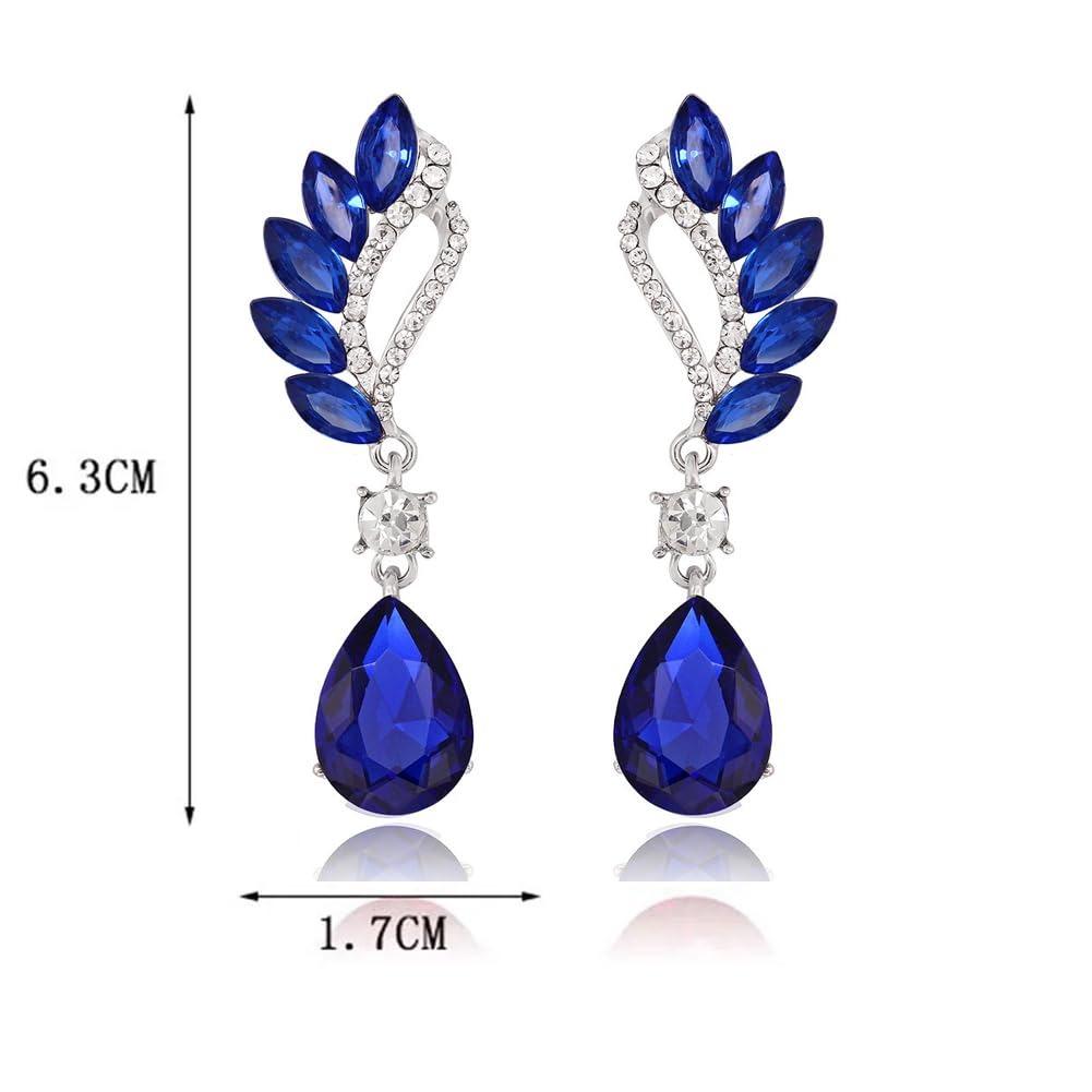 Latest Stylish Crystal Zircon Dangle Party Earrings for Women and Girls