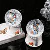 Sky City Music Box Automatic Snowfall Crystal Ball Birthday Gift Resin Crafts Desktop Ornament
