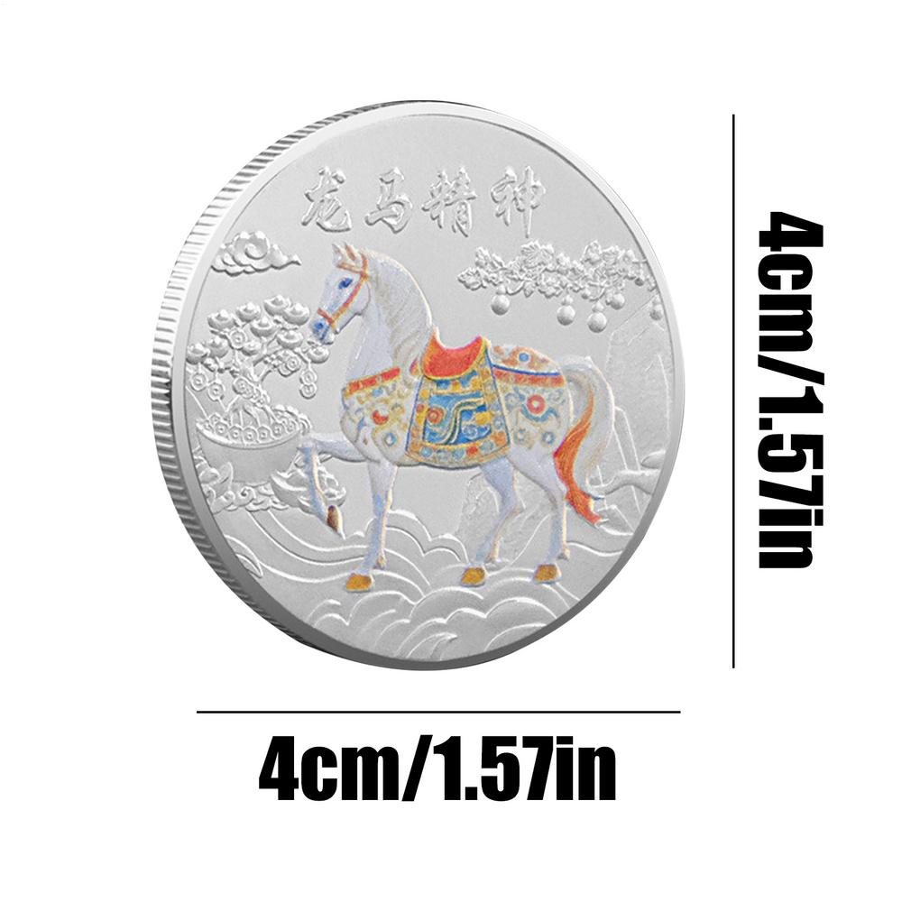 Year Of The Horse Commemorative Coin 2026 Classic Lucky Keepsake Horse For Luck Decoration Keepsake For Friends Colleagues Fans