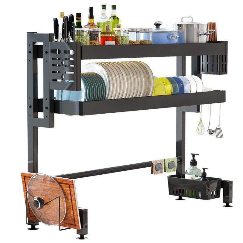 Multi-Functional Kitchen Sink Organizer and Dustproof Dish Rack