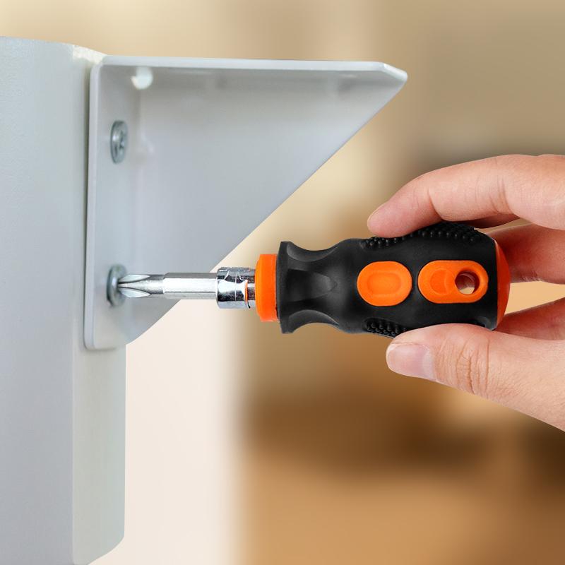 1pcs Short Handle Screwdriver Set Portable Encapsulation/Crystal Radish Handles Flat Crosshead Screwdrivers For Repairing Tools